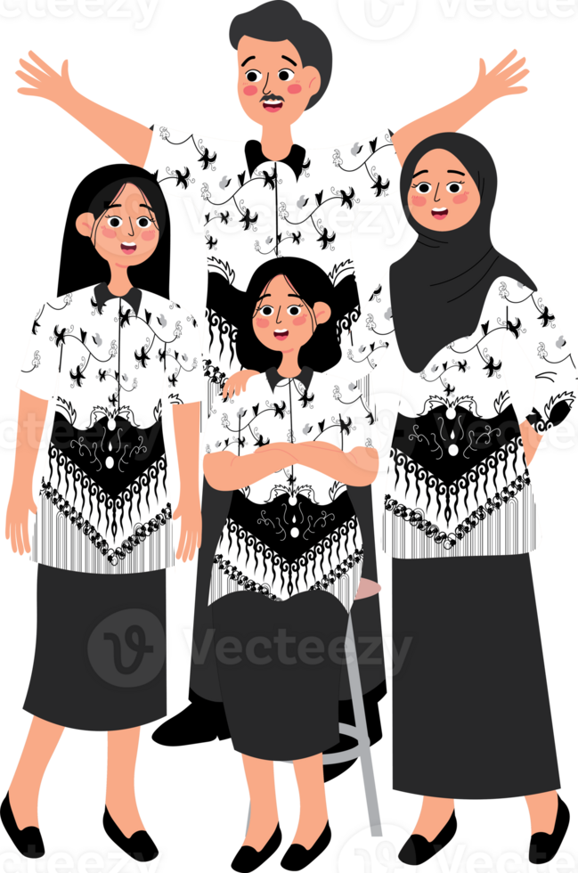 School Teachers in Formal Attire Celebrating Teachers Day png