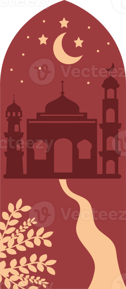 Boho Islamic Frame for Ramadan and Eid Decoration png