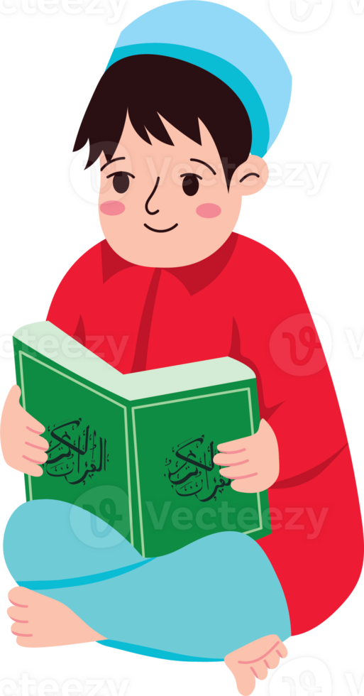 Islamic Male Reciting Holy Quran in Ramadan Night png