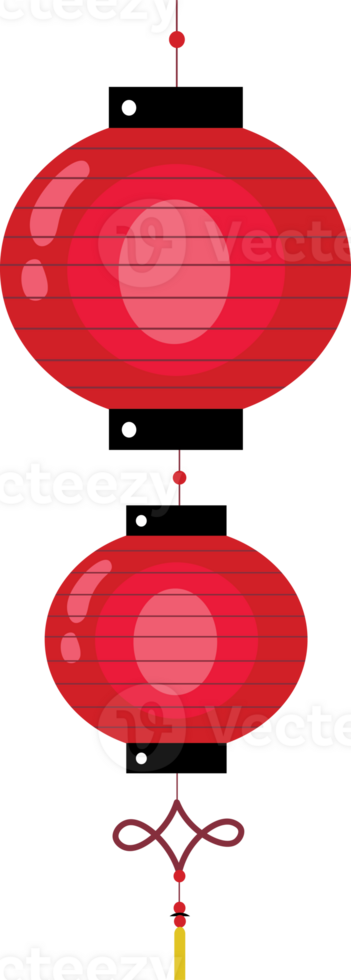 Hanging Red Lantern for Chinese Holiday Tradition png
