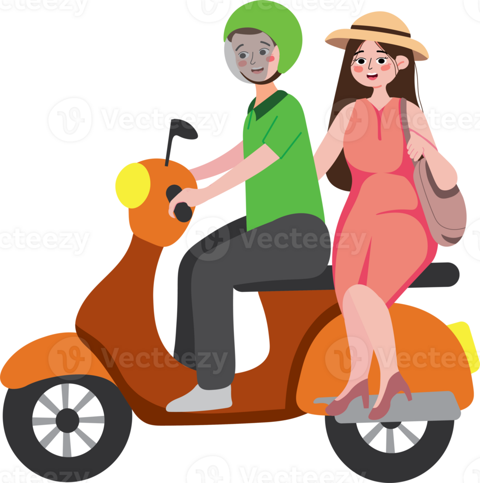 Holiday Commuting Using Mobile App Motorcycle Taxi png