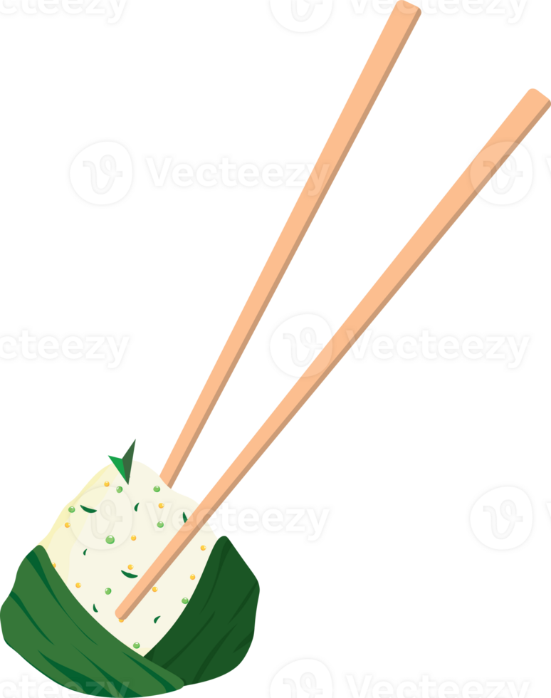 Delicious Onigiri with Chopsticks png