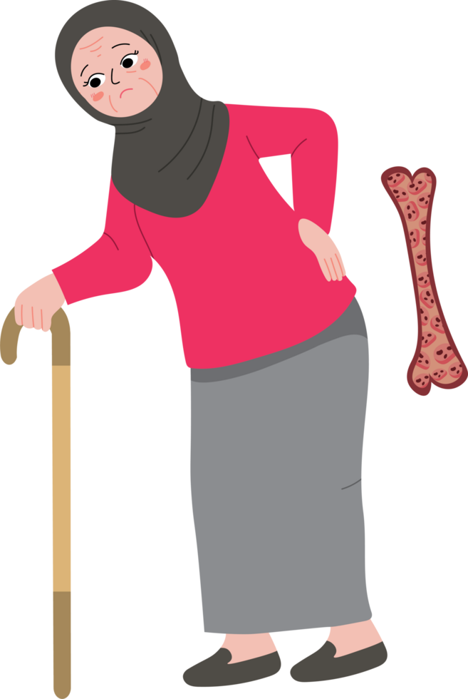 Elder Person Experiencing Severe Bone Discomfort png