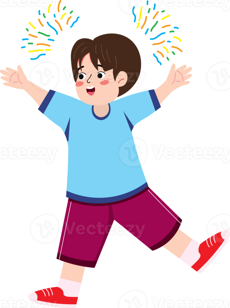 Cheerful Boy Enjoying Christmas and New Year Festivities png