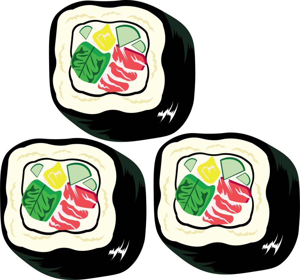 Japanese Sushi Dish in Cozy Restaurant Ambience png