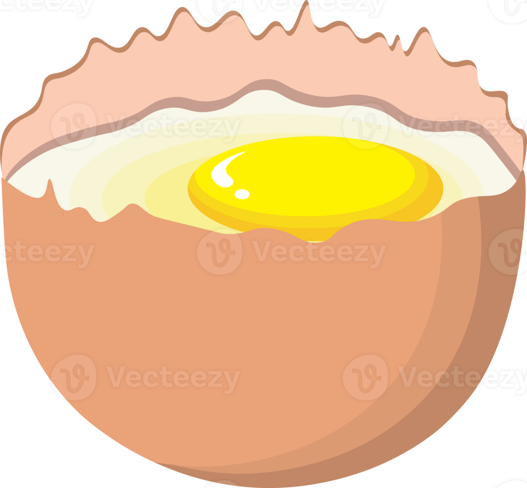 Eggshell and Yolk on Table for Pastry Preparation png