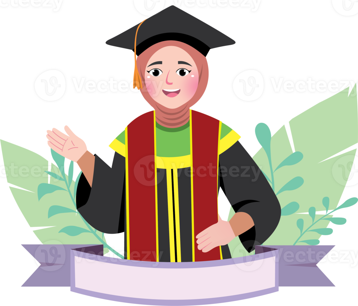 Graduation Gift Banner Featuring Academic Theme png