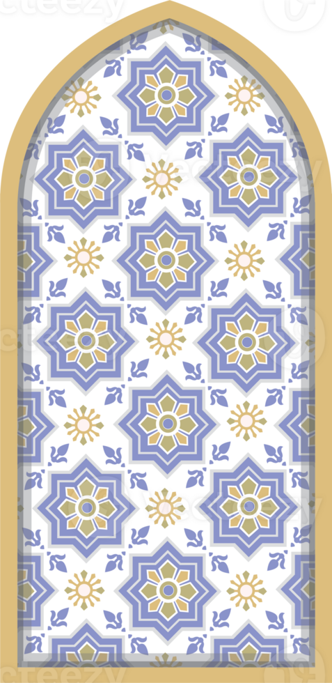 Ramadan and Eid Frame Featuring Mosque and Moroccan Style png