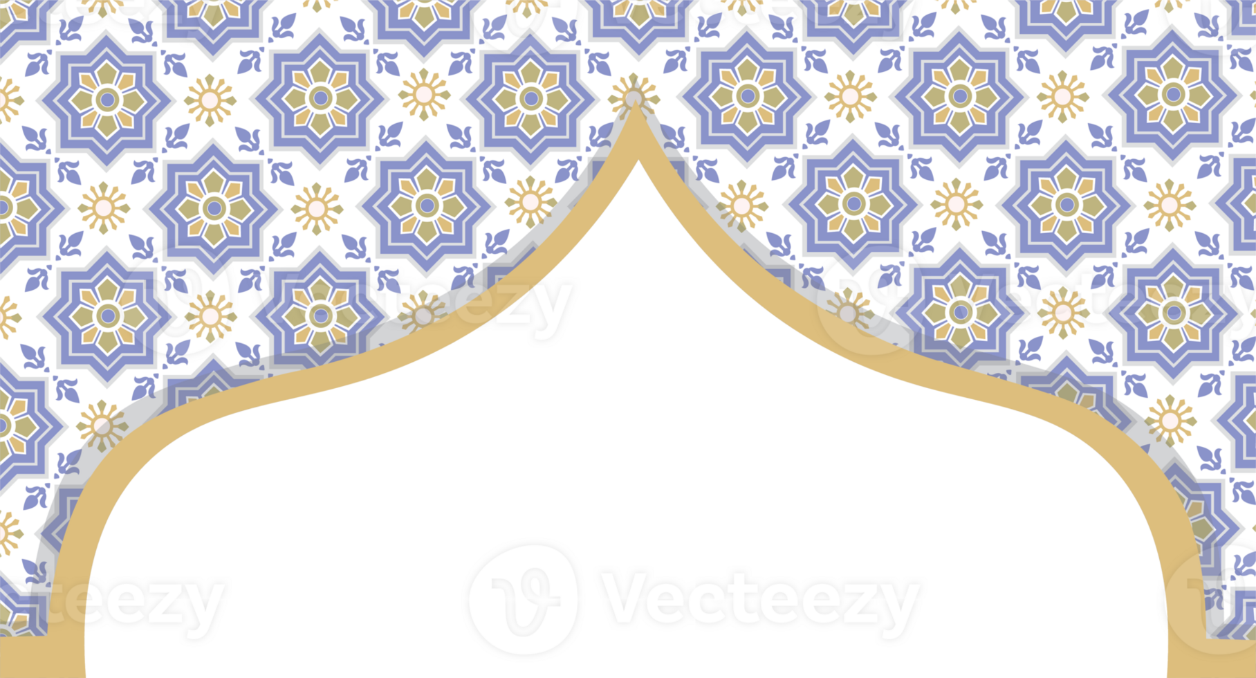 Festive Islamic Mosque Frame Design for Ramadan and Eid png
