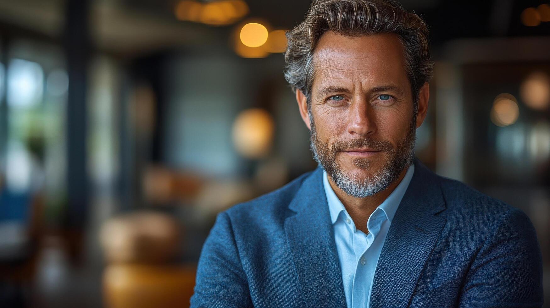 A man with a beard and a suit photo