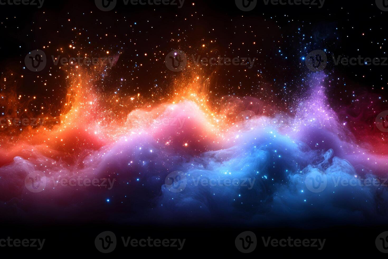 Vibrant Cosmic Nebula Celestial Color Explosion for Space-Themed Designs photo