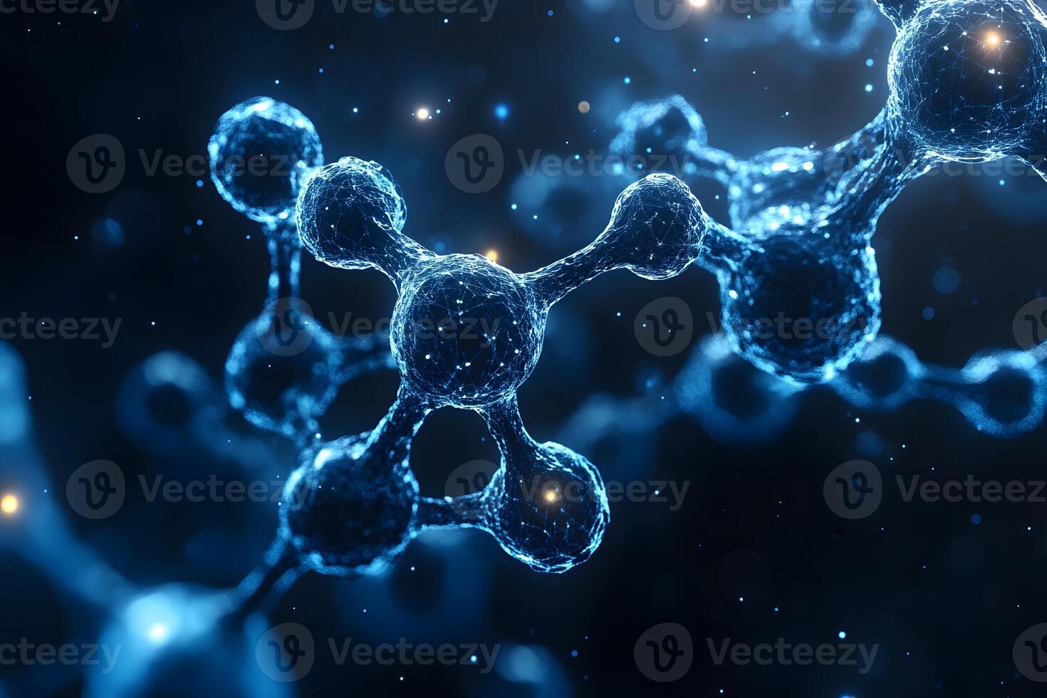 Abstract Molecular Structure Illustration in Science and Technology photo