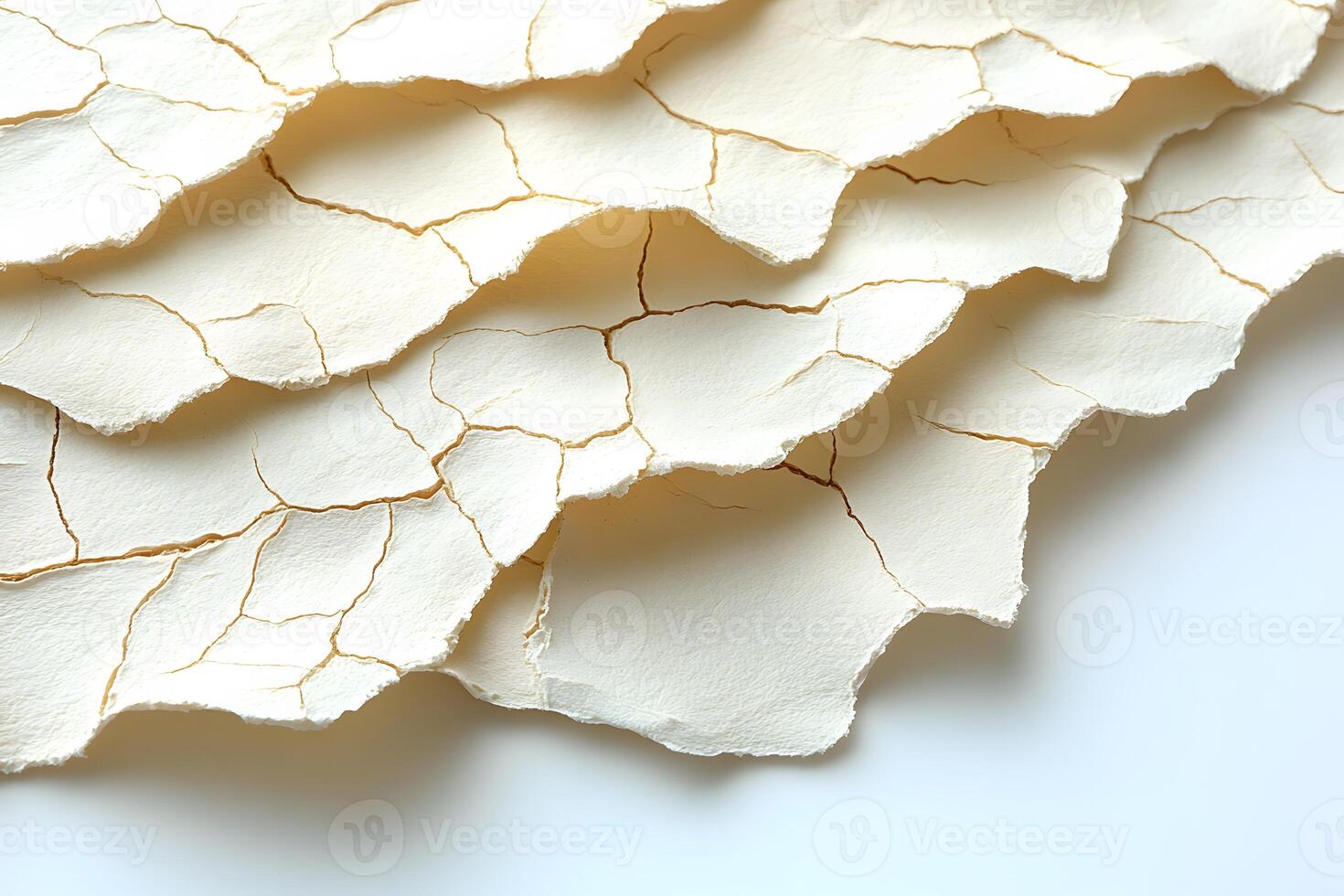 Textured Layers of Torn Paper with Cracked Patterns for Abstract Design and Background Concepts photo