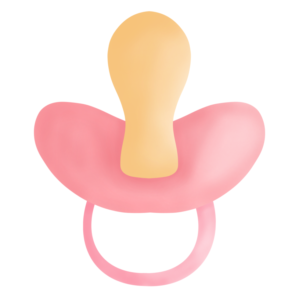 Pink pacifier for baby girl illustration png
