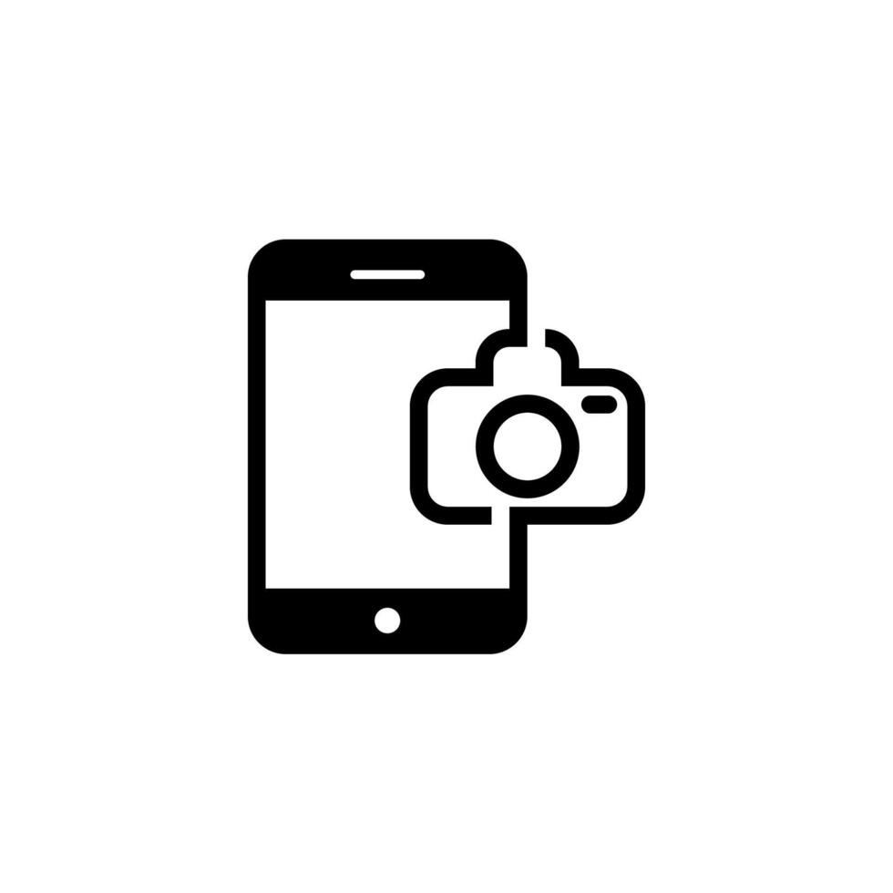Camera and mobile phone sign for photography and technology. Camera and mobile phone icon. vector