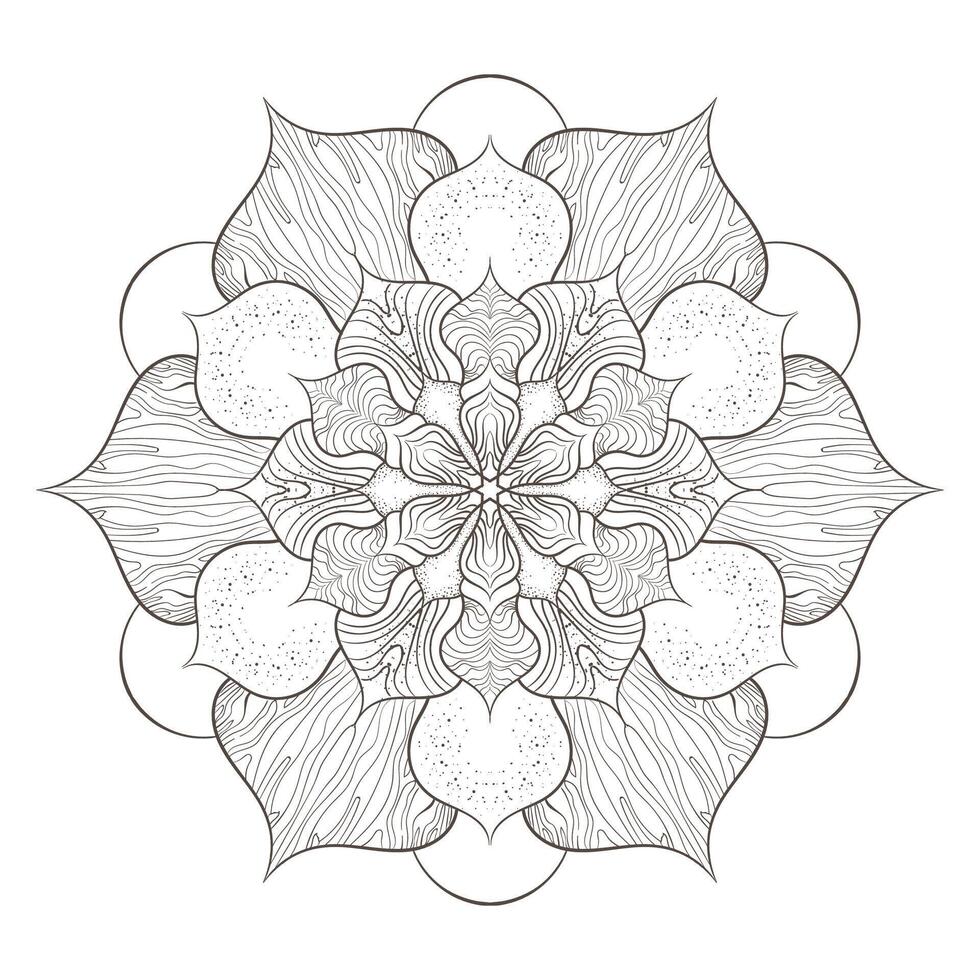 Mandala. Ethnic decorative element. Hand drawn backdrop. vector