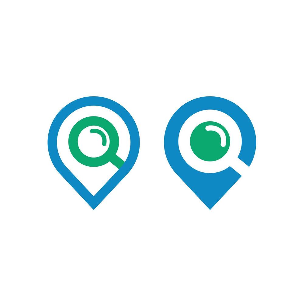 Location Search Icon Set vector