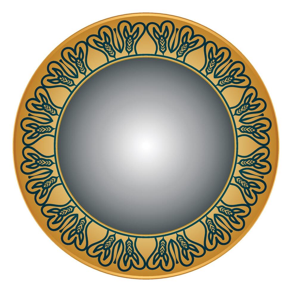 Luxury Golden award Or Gold badge Circle Frame Border Design vector
