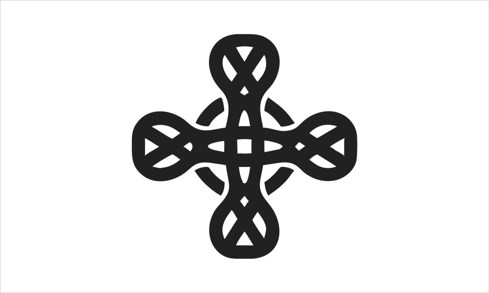 Celtic knot cross design sacred geometry symbol vector