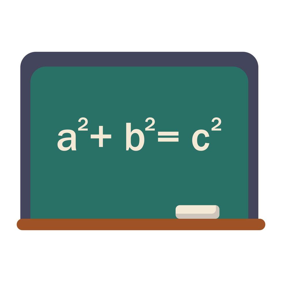 Chalkboard with Pythagorean theorem vector