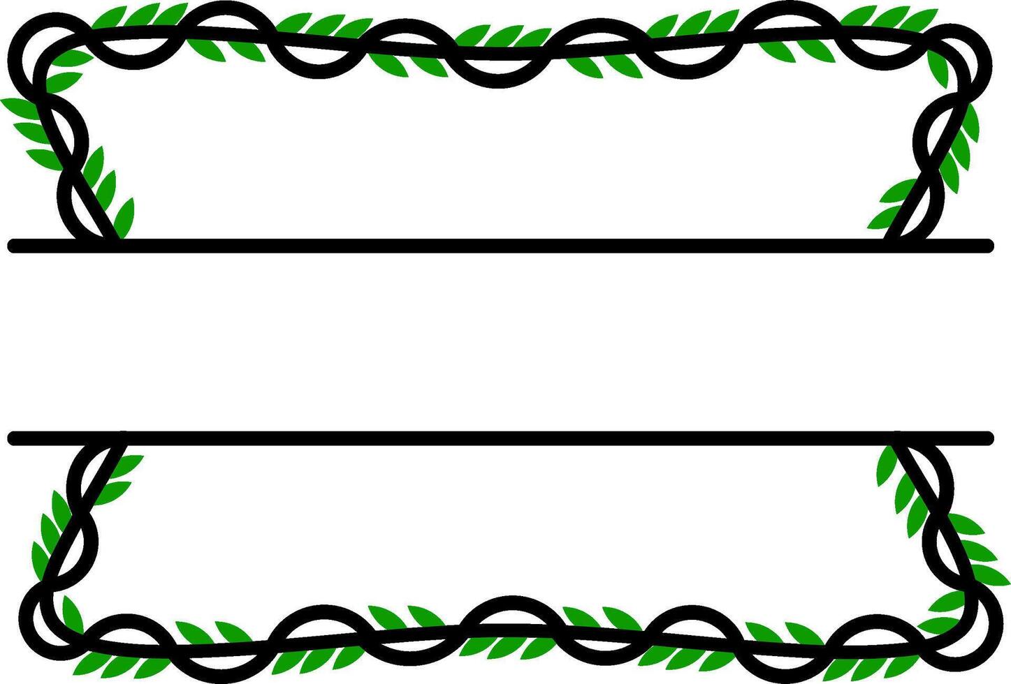 Decorative Leaf Border Frame vector