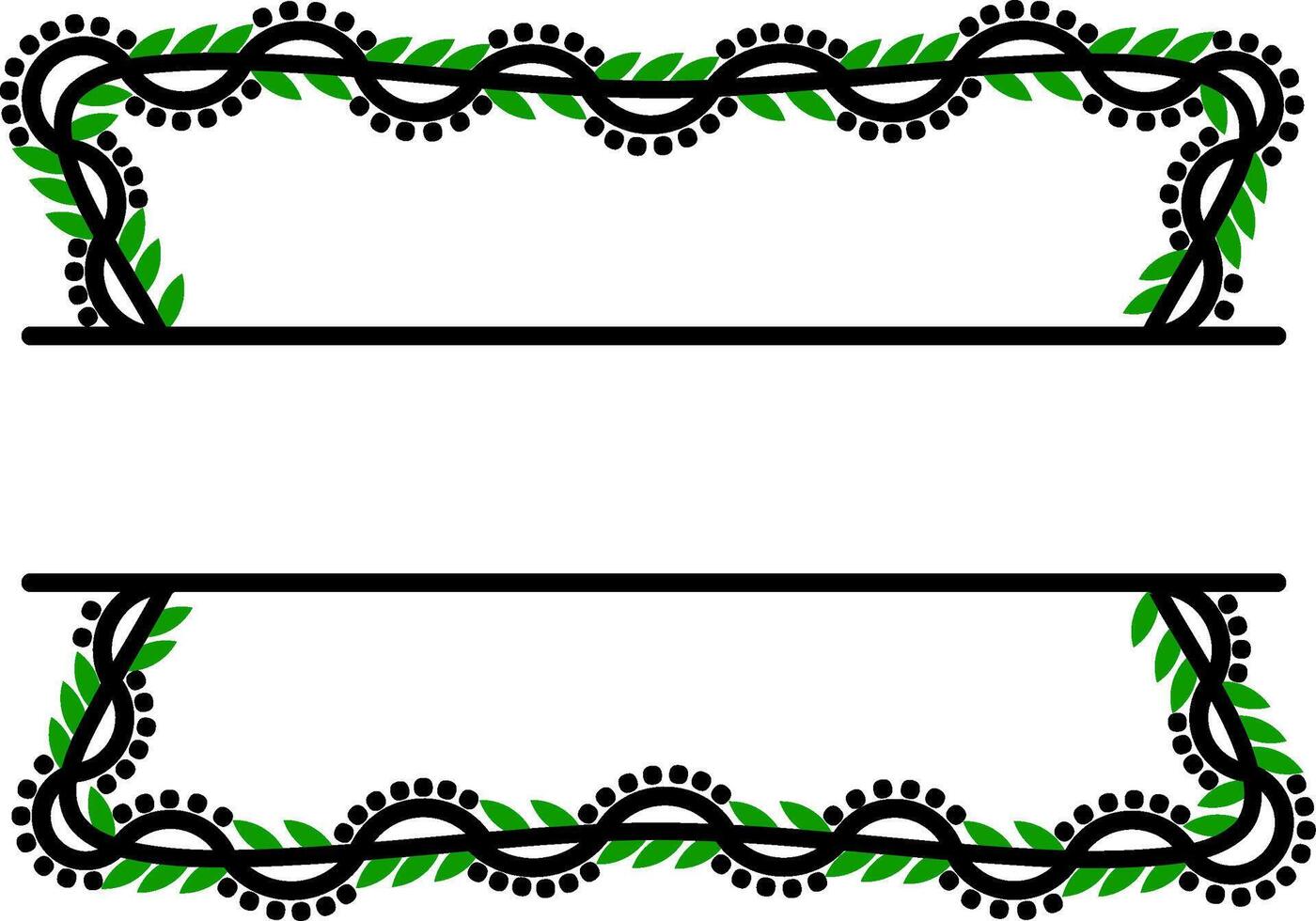 Decorative Leaf and Dots Border Frame vector