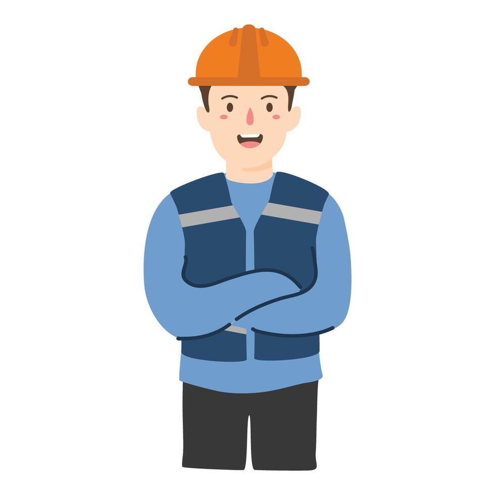 Industry Safety The people worker, electrical engineer vector