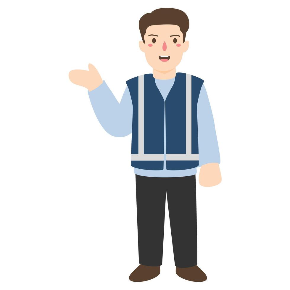 Electrical engineer man illustration vector