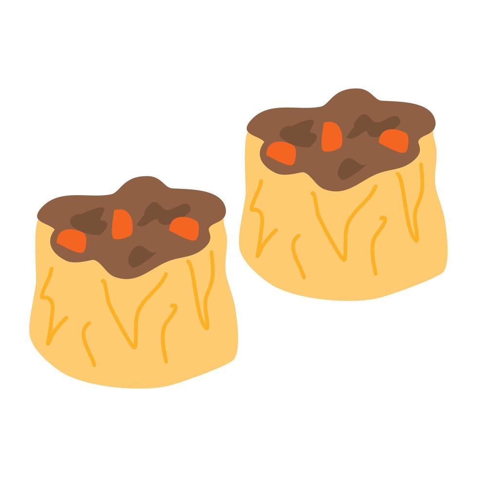Chinese Guangdong Special Dim Sum-Shao mai vector