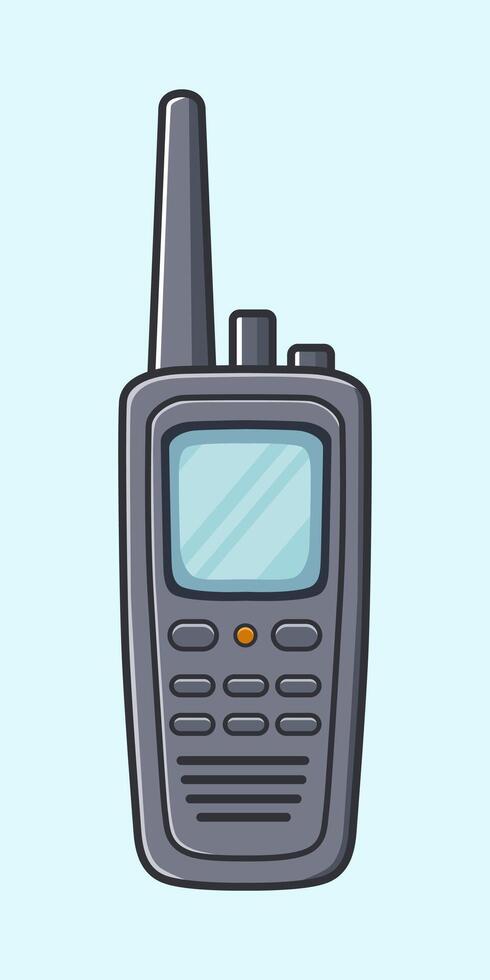 Simple Illustration of Long Distance Communication Tools vector