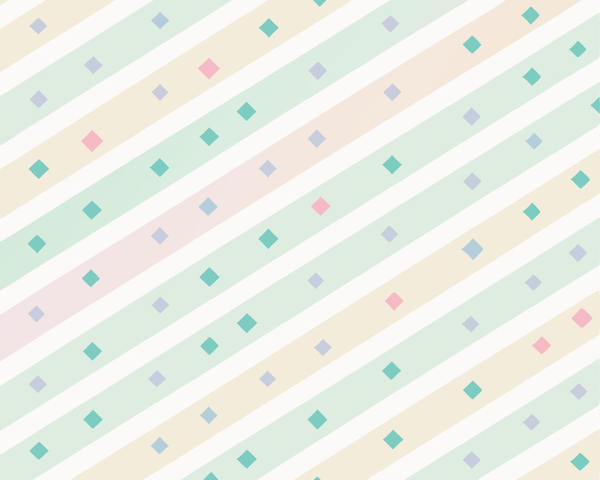 Pastel colored diagonal striped pattern with diamond shaped accents suitable for various design concepts and projects vector