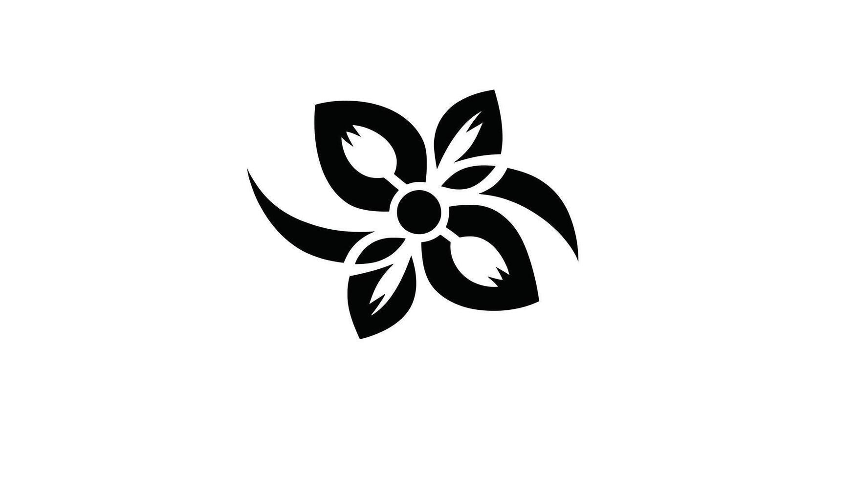 Elegant Black Flower Design art vector