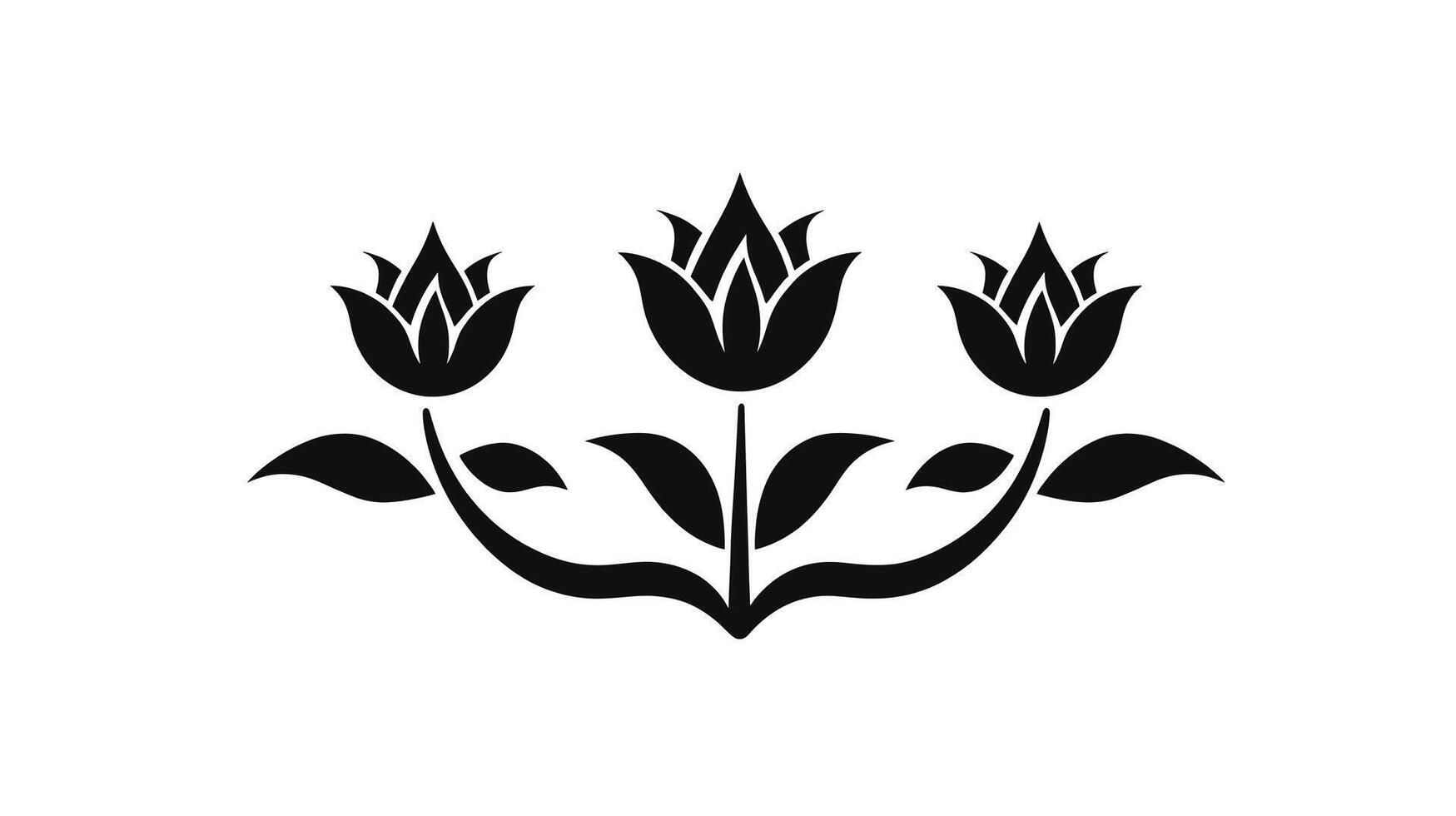 Elegant Tulip Floral Design Illustration arts vector