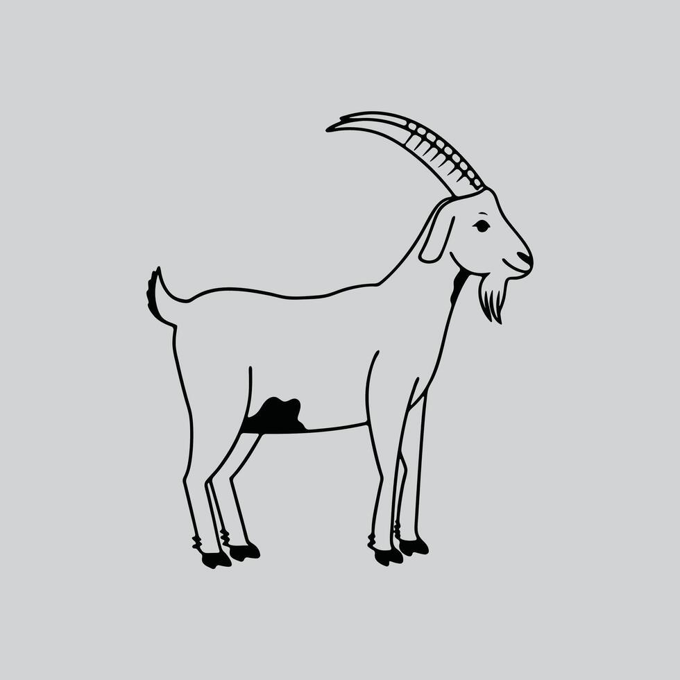 Goat Livestock Line Art vector