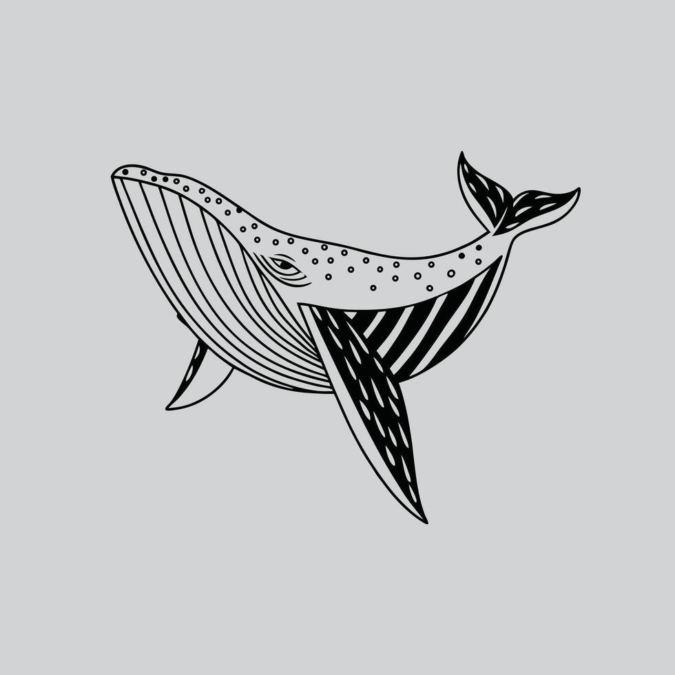 Detailed Marine Life Art vector