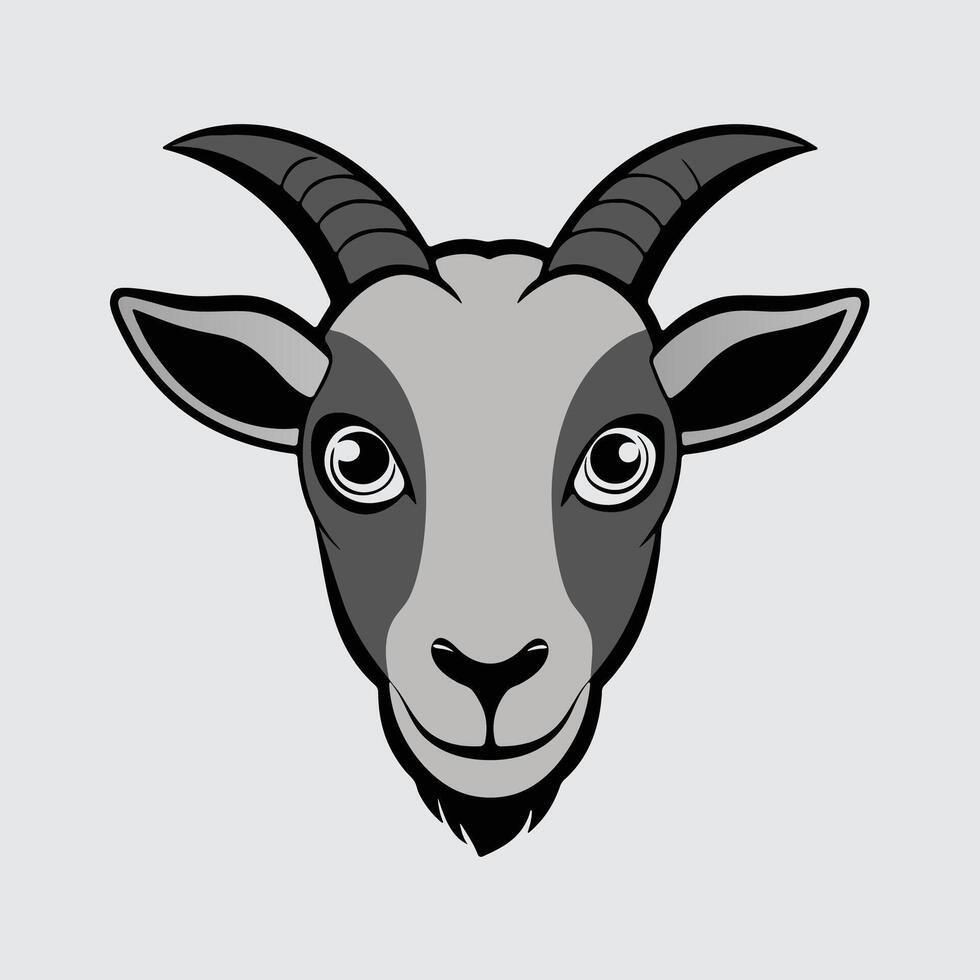Farm Goat Line Drawing Clipart vector