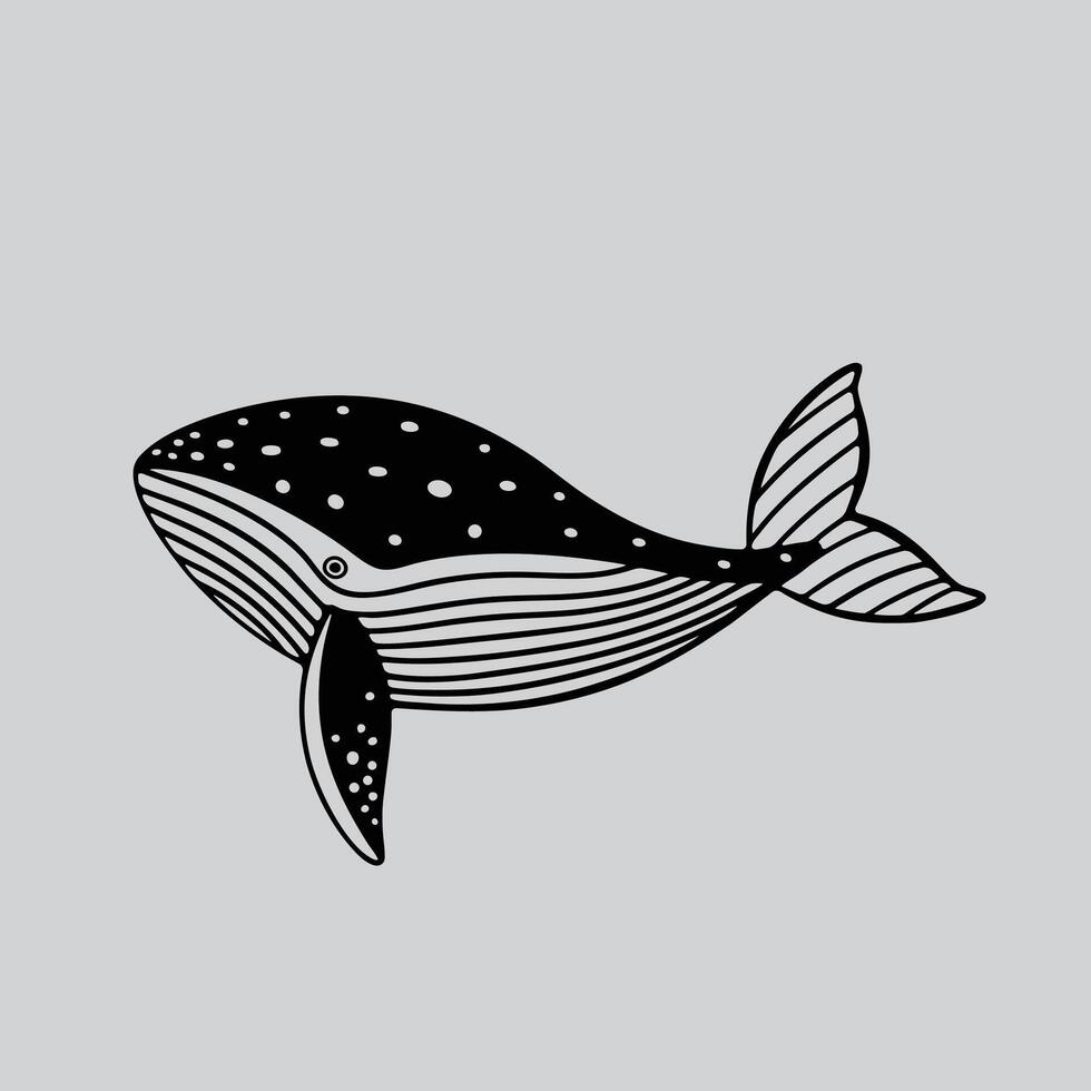 Blue Whale Digital Art vector