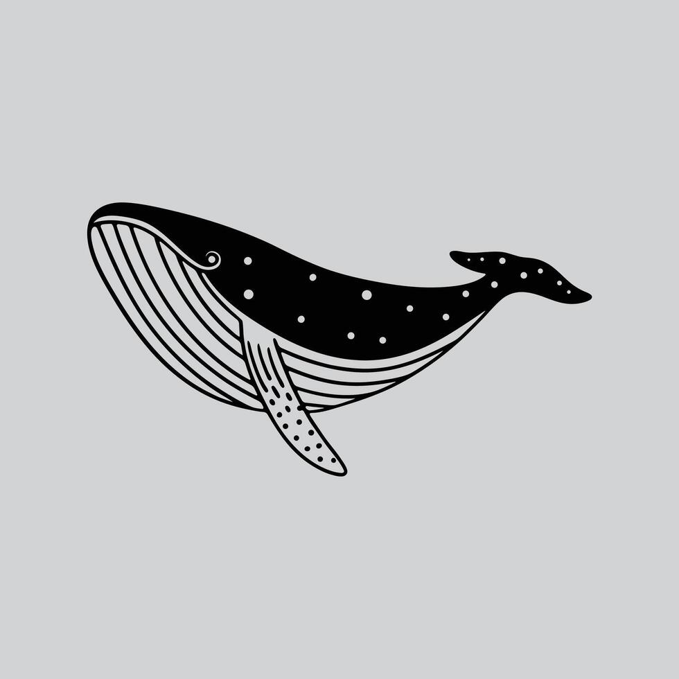Blue Whale Pencil Sketch A Tribute to Ocean Giants vector