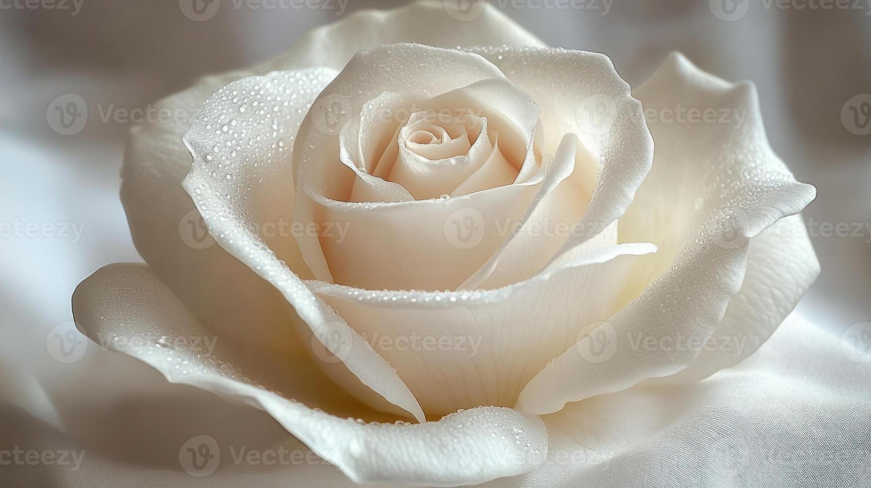 White rose with water droplets on it photo