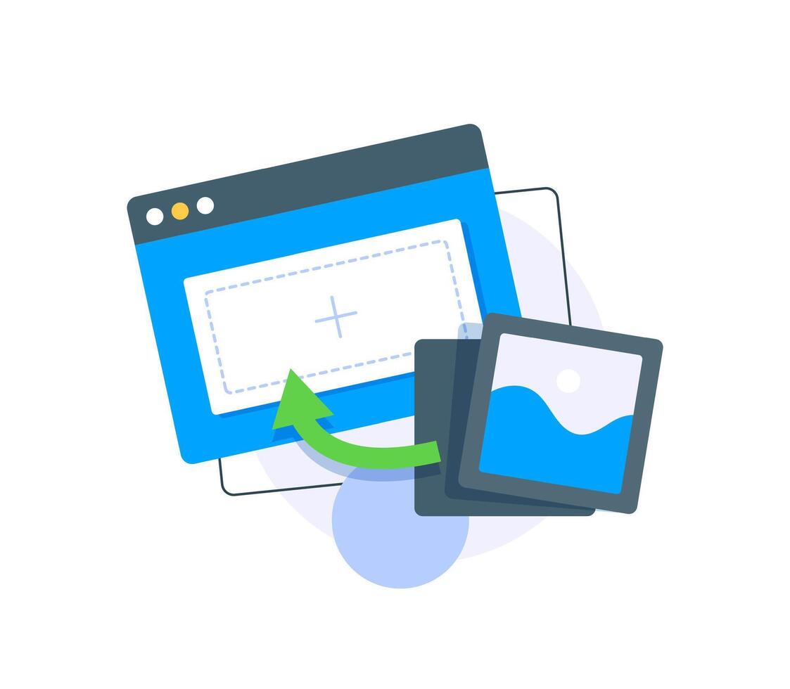 drag and drop to upload or add file concept vector