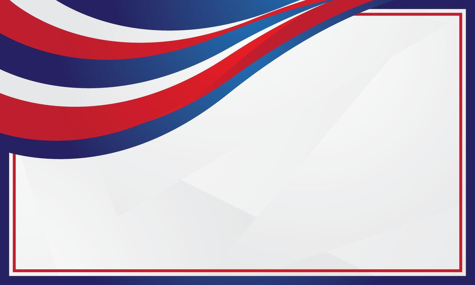 Abstract red blue waves on white background for modern certificate vector