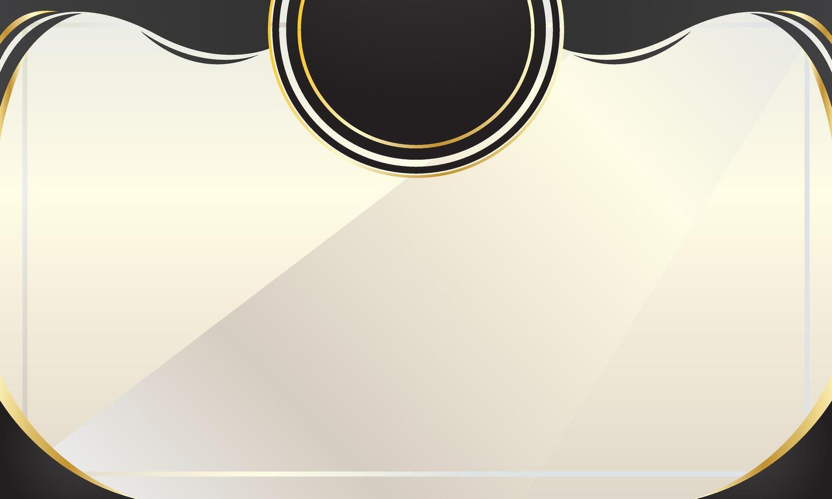 Black and gold wave luxury background for professional certificate vector