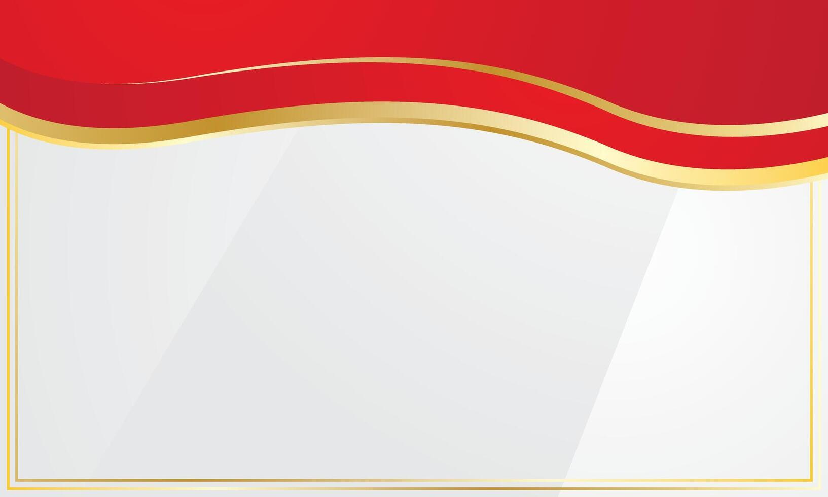 Certificate background with abstract red gold waves vector
