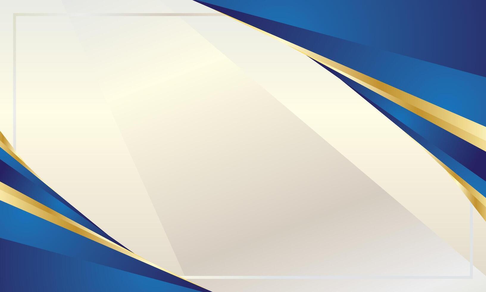 Luxury blue and gold abstract geometric background vector
