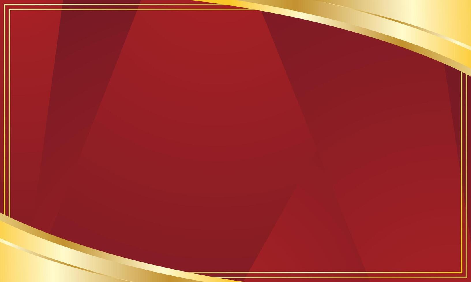 Gold red background design for award certificate vector