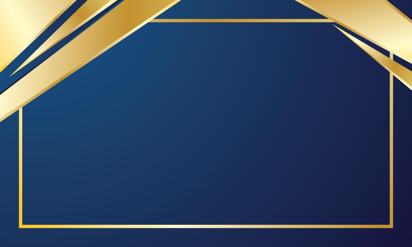 Elegant blue and gold certificate background vector