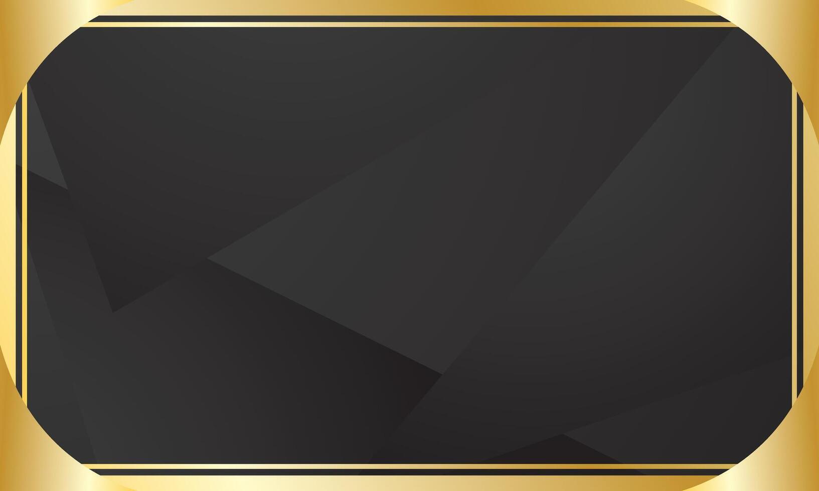 Black background with luxury gold frame for award certificate vector