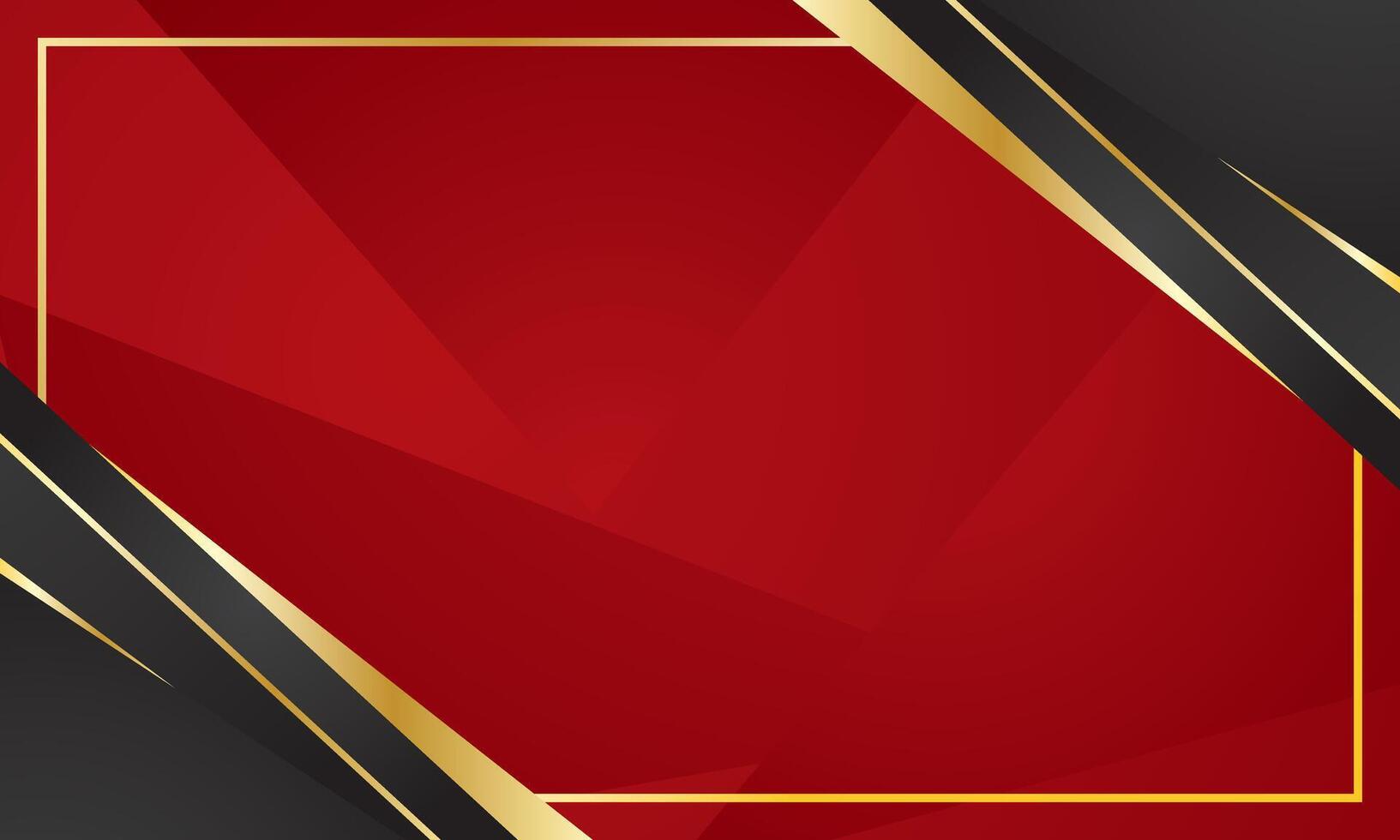 Red black background with abstract geometry for luxury certificate vector