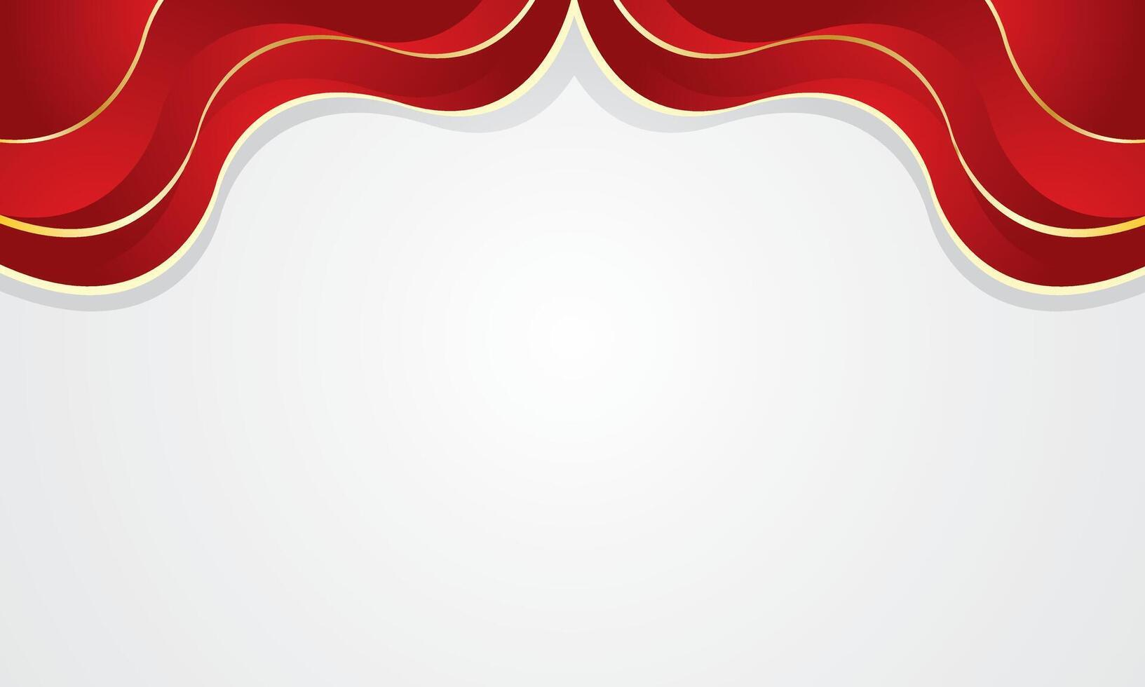 Abstract red and gold waves on luxury background vector