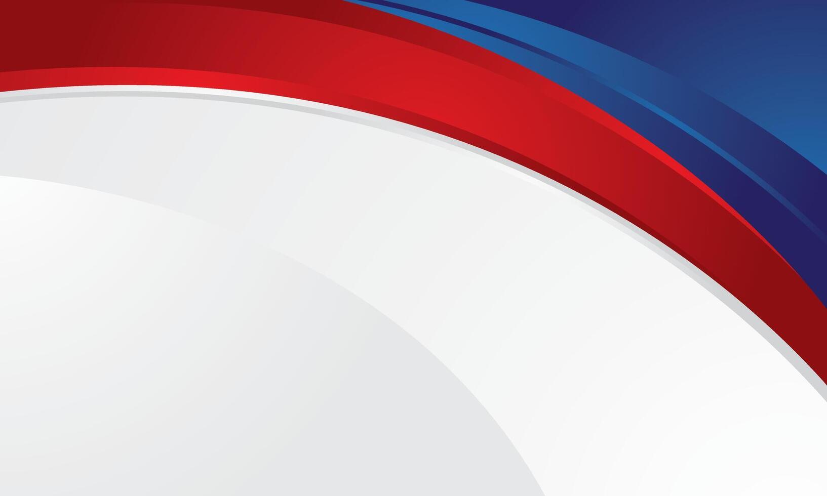 Simple curve red blue background vector